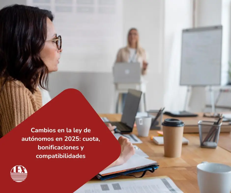 Tabla comparativa de la cuota de autónomos y bonificaciones según la ley de autónomos en 2025
